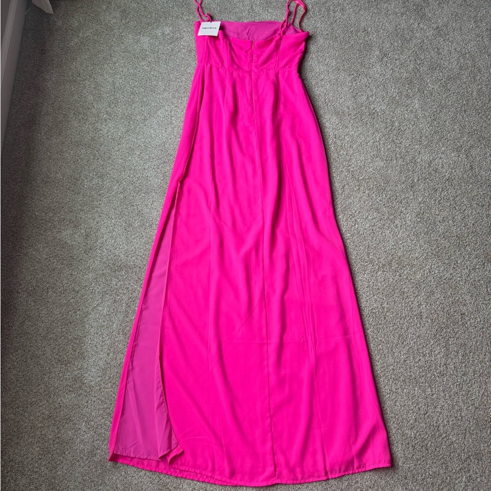 Superdown Pink Spaghetti Strap Maxi Dress